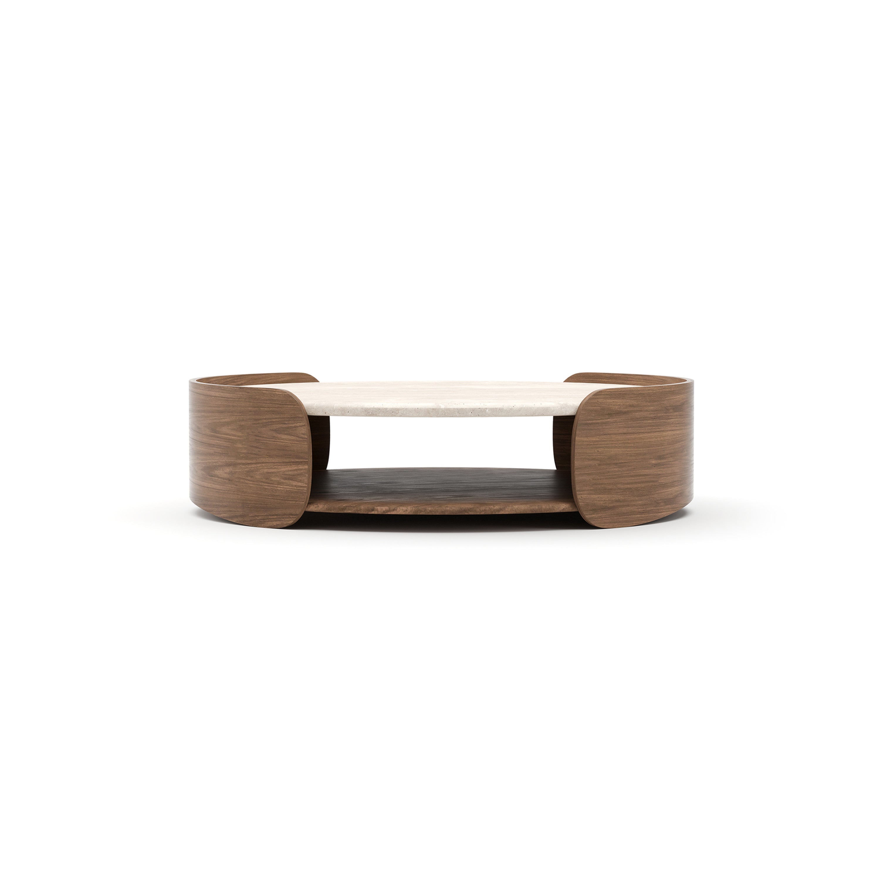 Fleur Open Cocktail Table W/Wood Shelf - main image