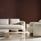Overlap Sofa Ecru in room - angle 1