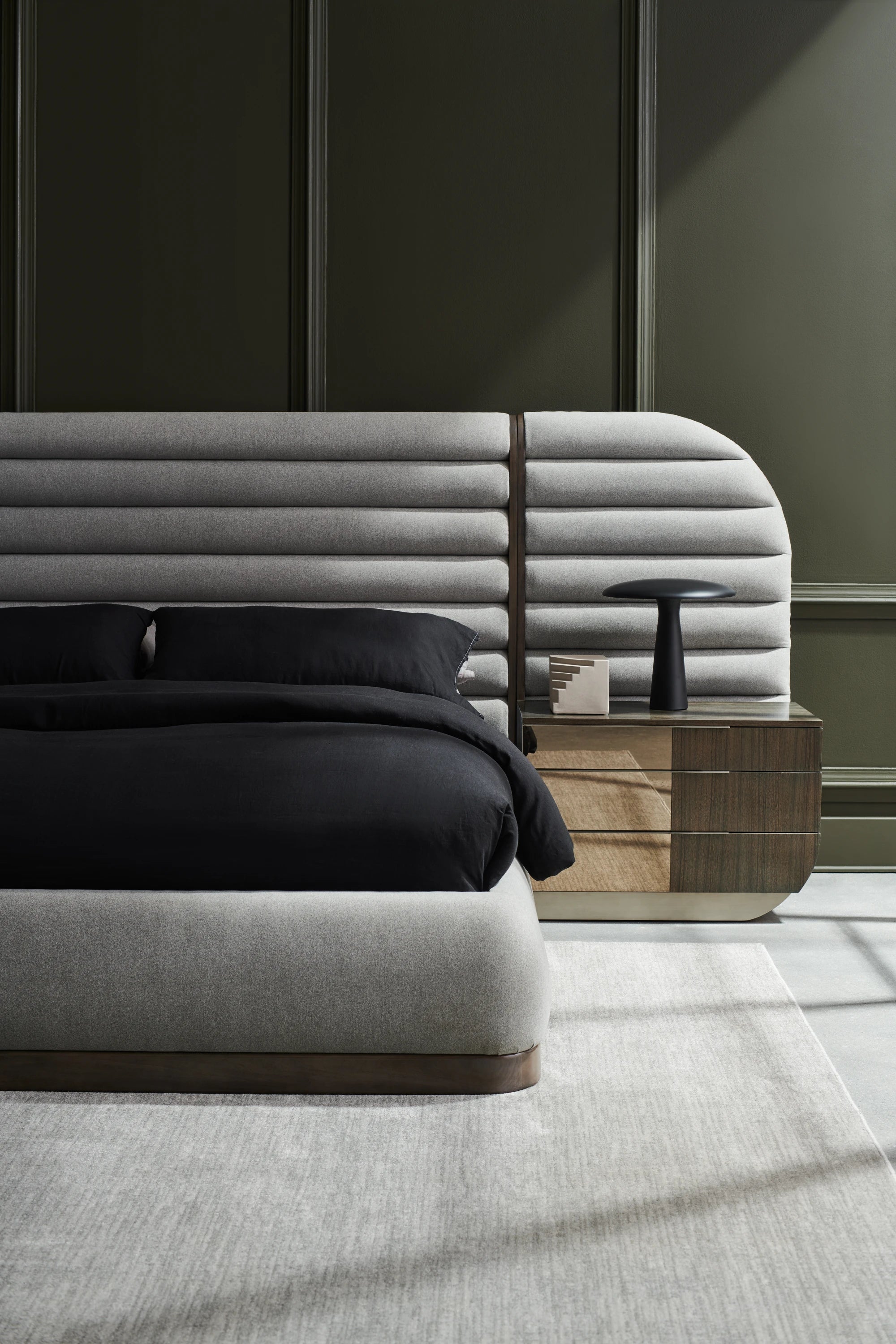La Moda Uph Bed Side Panels in room - angle 6.0