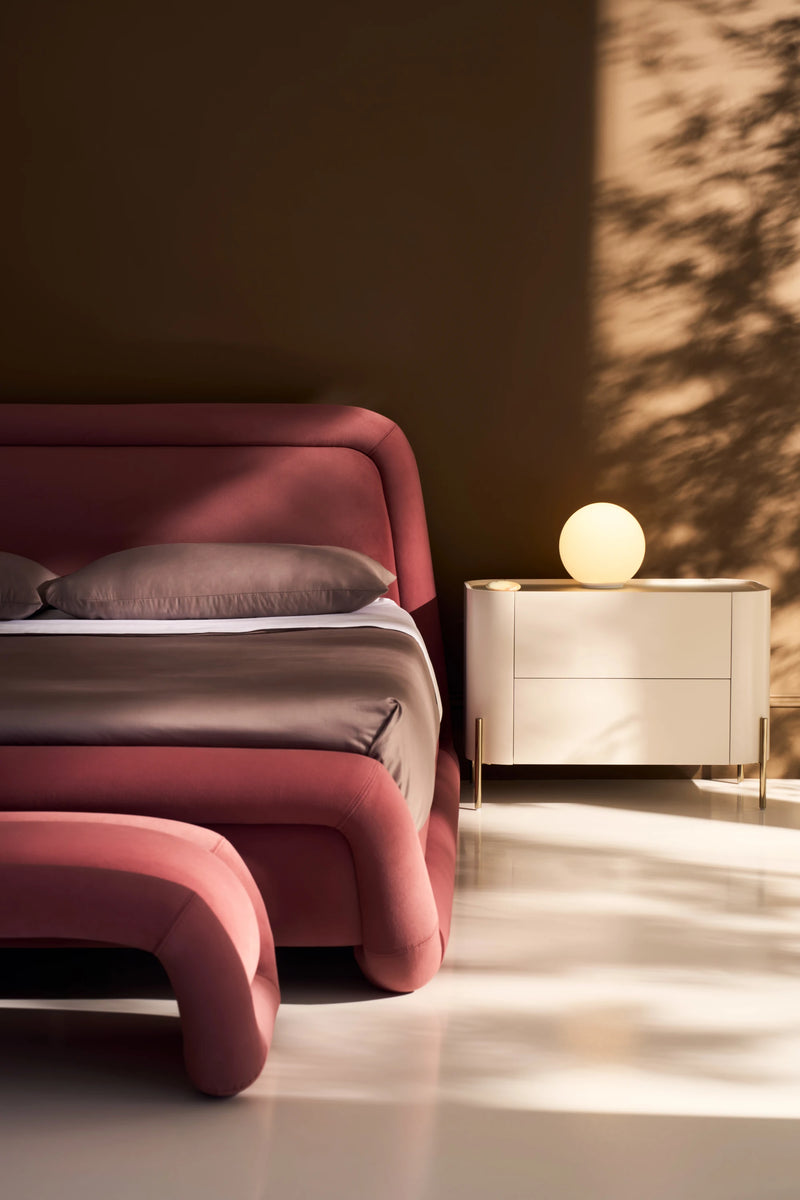 Bold King Bed - Dusty Rose