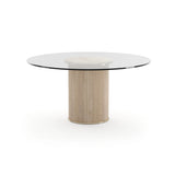 Rhythm Round Glass Top Dining Tbl - main image