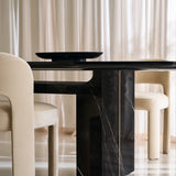 Overlap Rectangle Dining Table Dark - detail 2.0
