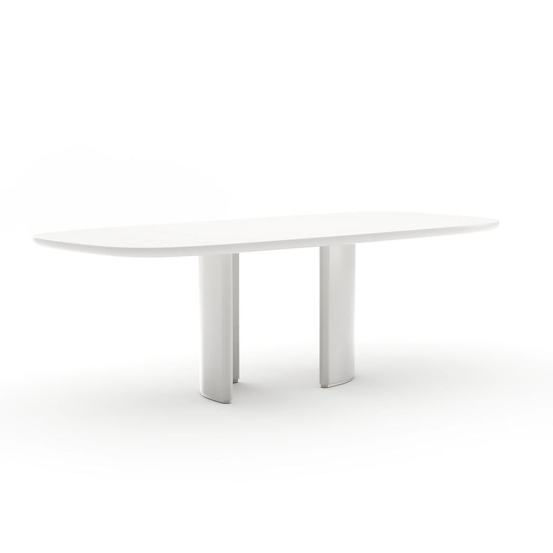 Tobie Rec Dining Table - Almond Milk