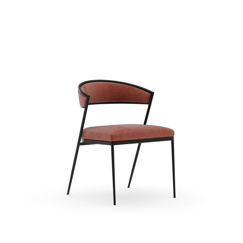Dario Chocolate Side Chair - Rouge