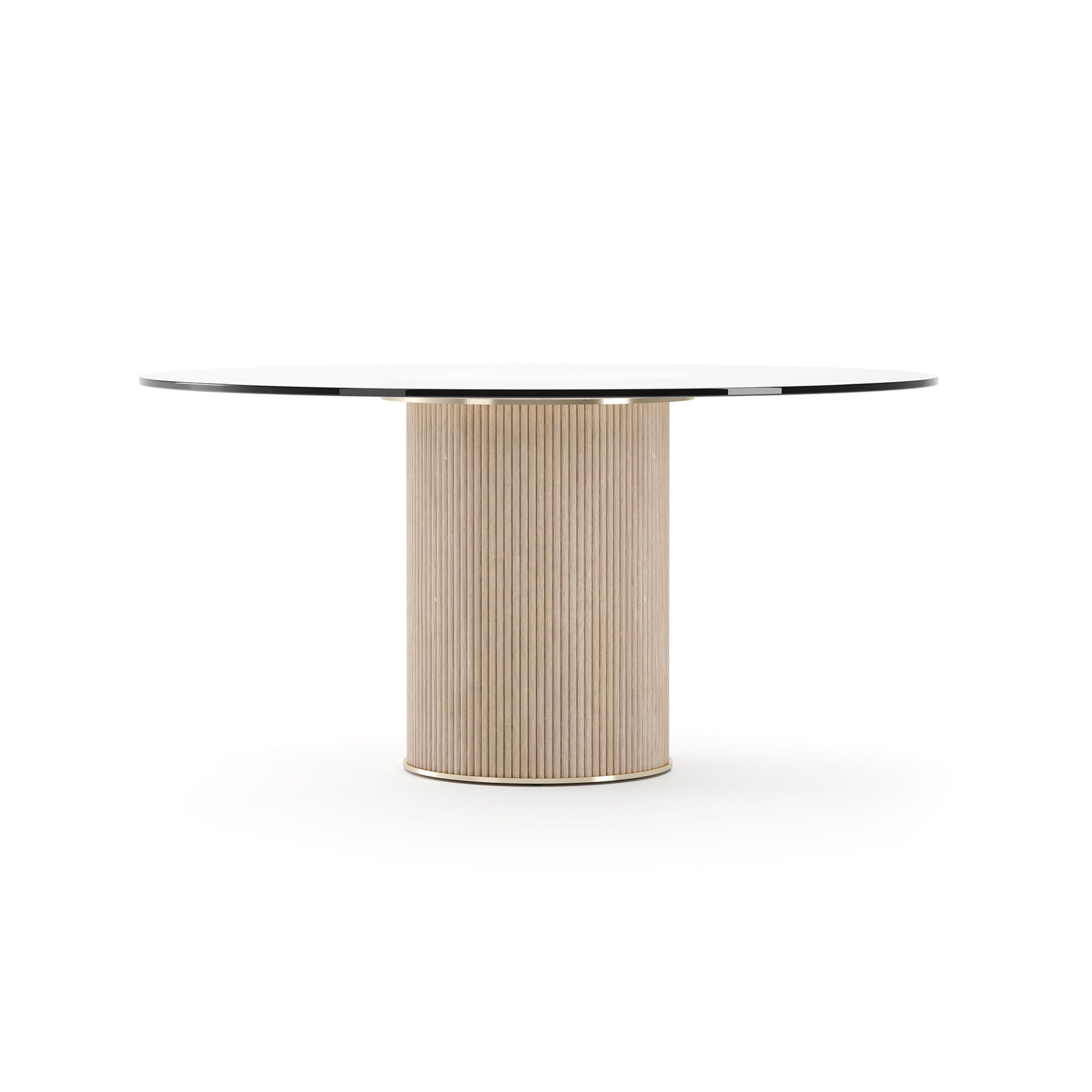 *Rhythm Round Glass Top Dining Tbl - main image