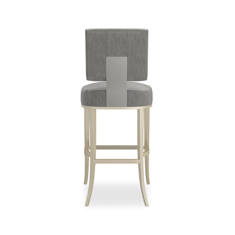 RESERVED SEATING BAR STOOL-PEWTER