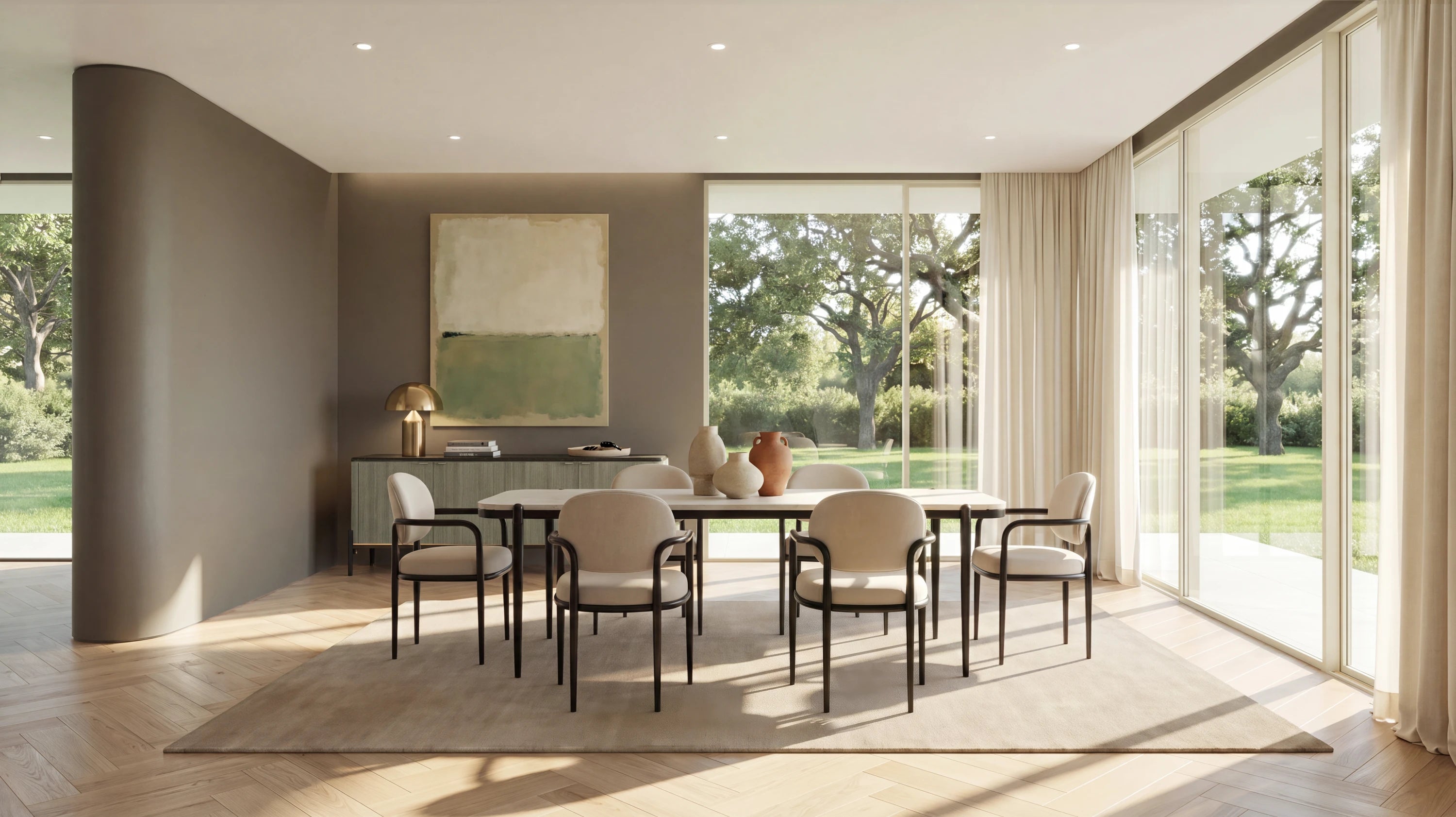 MADERA REC DINING TABLE - CHOCOLATE in room - angle 1