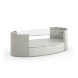 Love Oval Cocktail Table - Matte Pearl - main image
