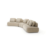 Sasso 3Pc Curved Sofa - Oatmeal - 2nd angle