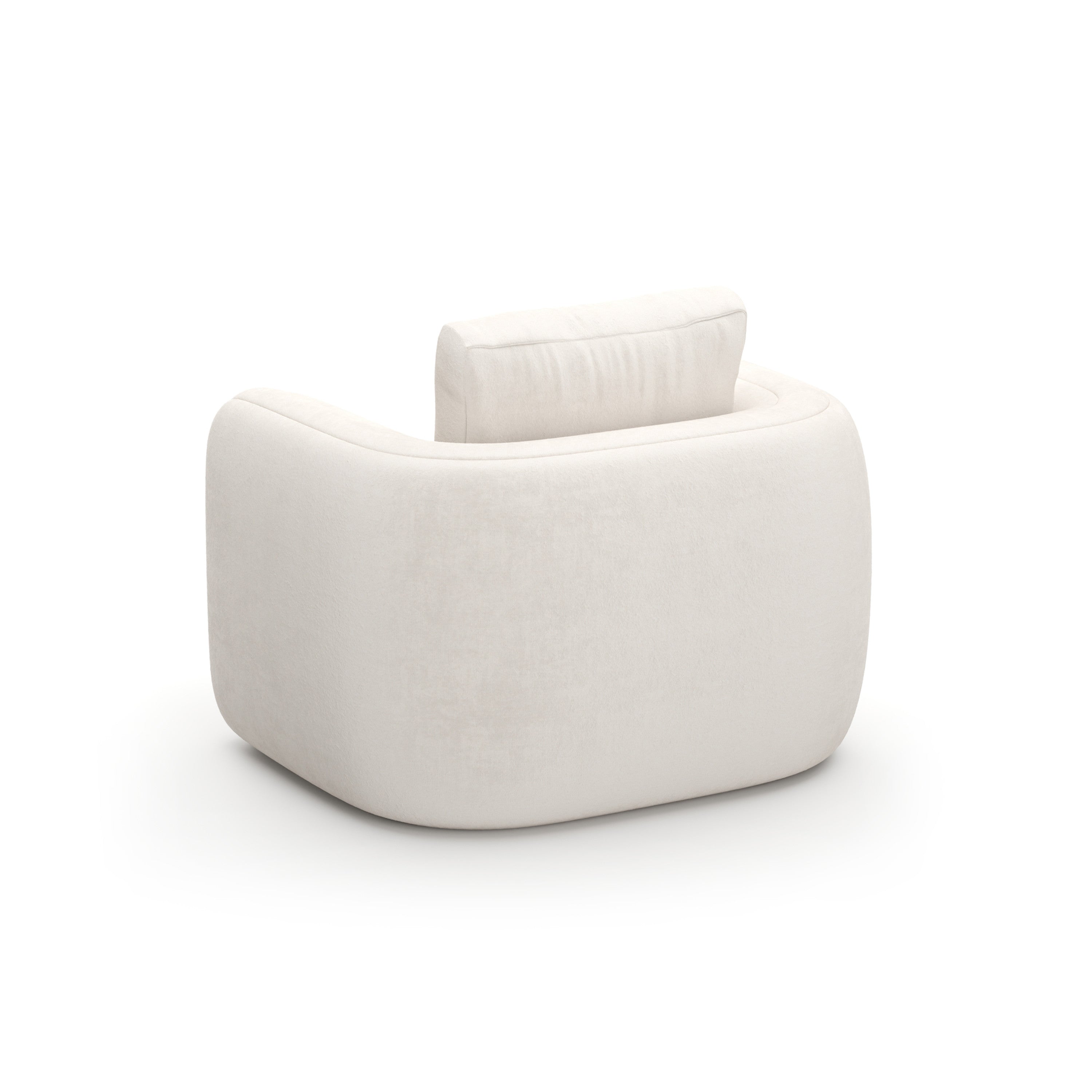 Overlap Chair Ecru - 3rd angle