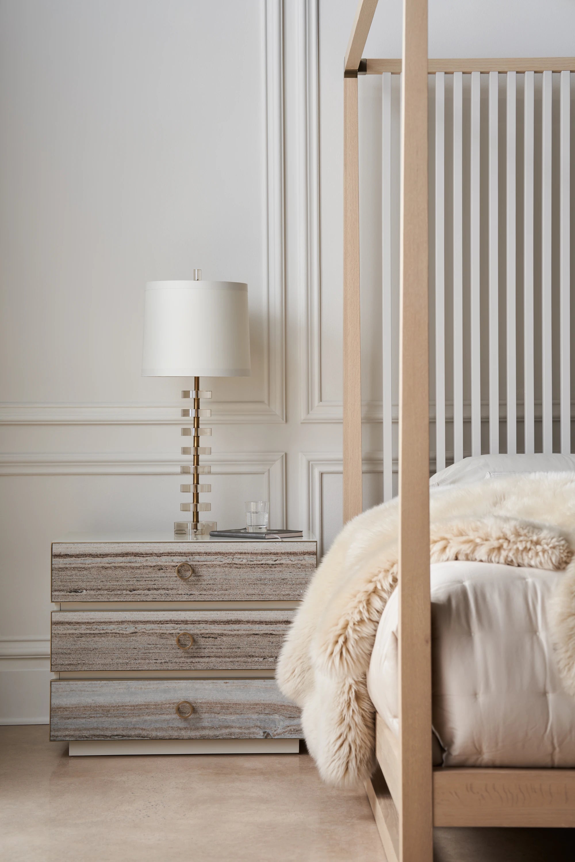 Bedrock Nightstand in room - angle 3.0