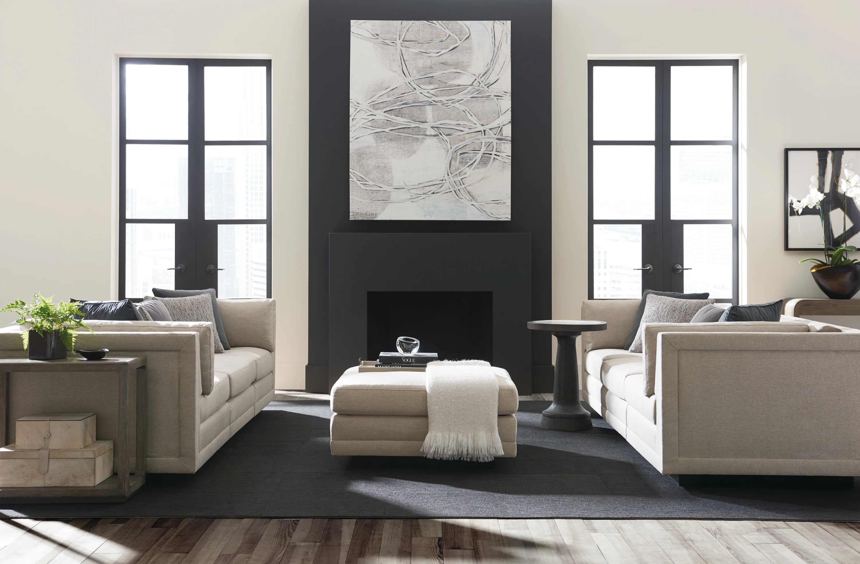 Fusion Armless Chair in room - angle 1