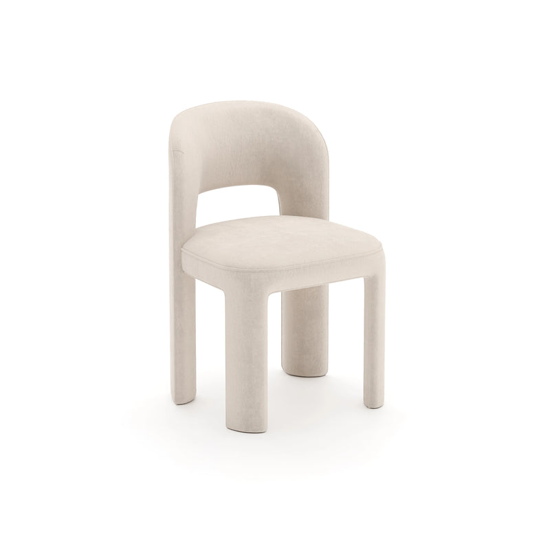 Overlap Side Chair Ivory