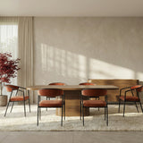Atom Dining Table - Chocolate Nougat in room - angle 5.0
