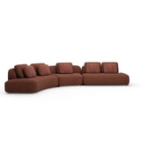 Sassc 3Pc Curved Sofa - Saffron - primary image