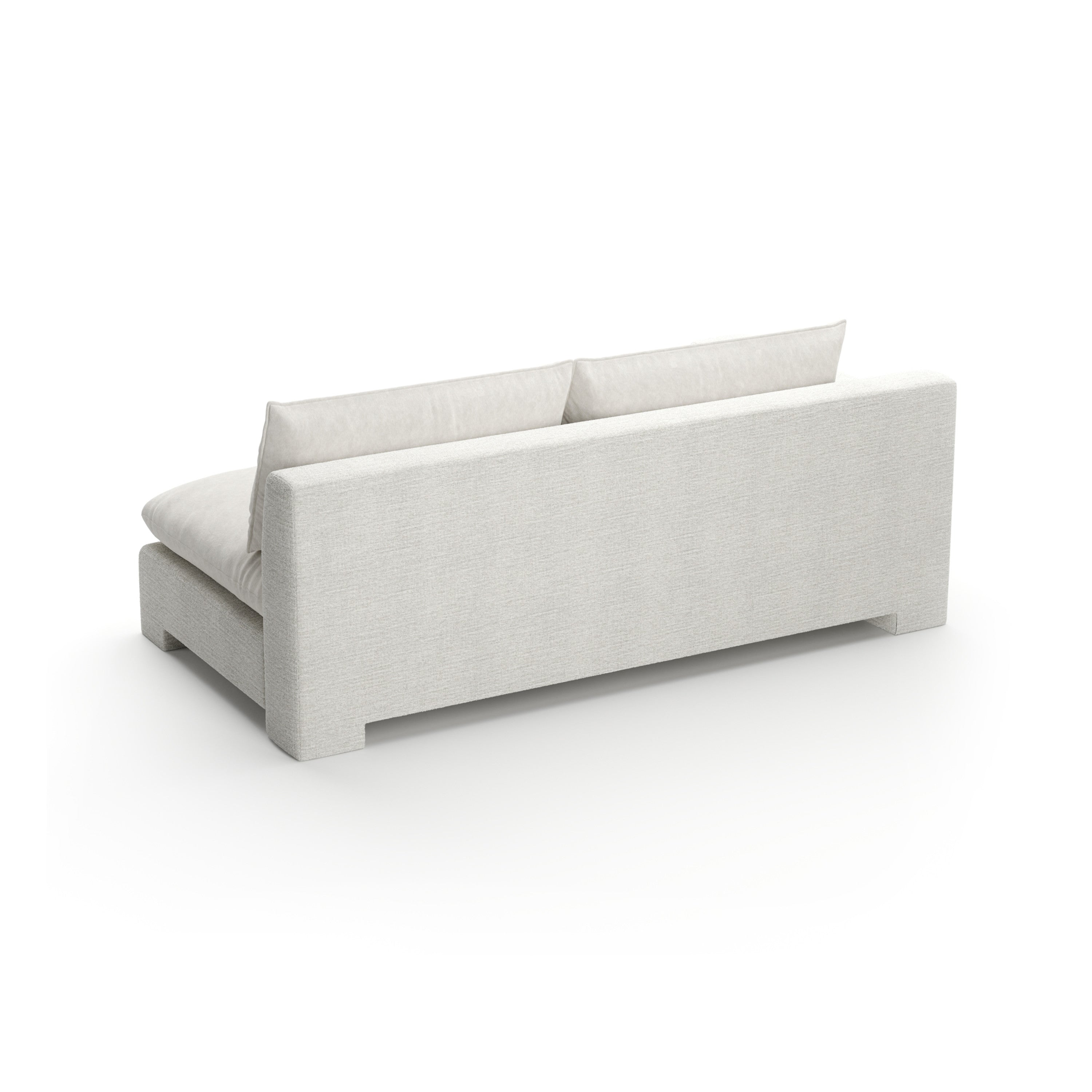 Devon Laf Loveseat Ivory - 3rd angle