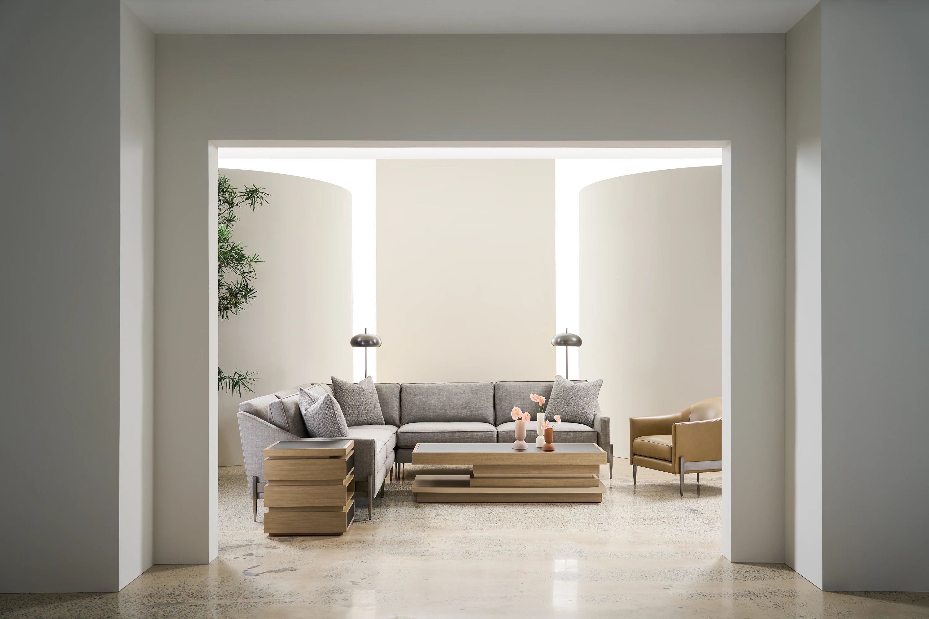 La Moda End Table Petite in room - angle 3.0