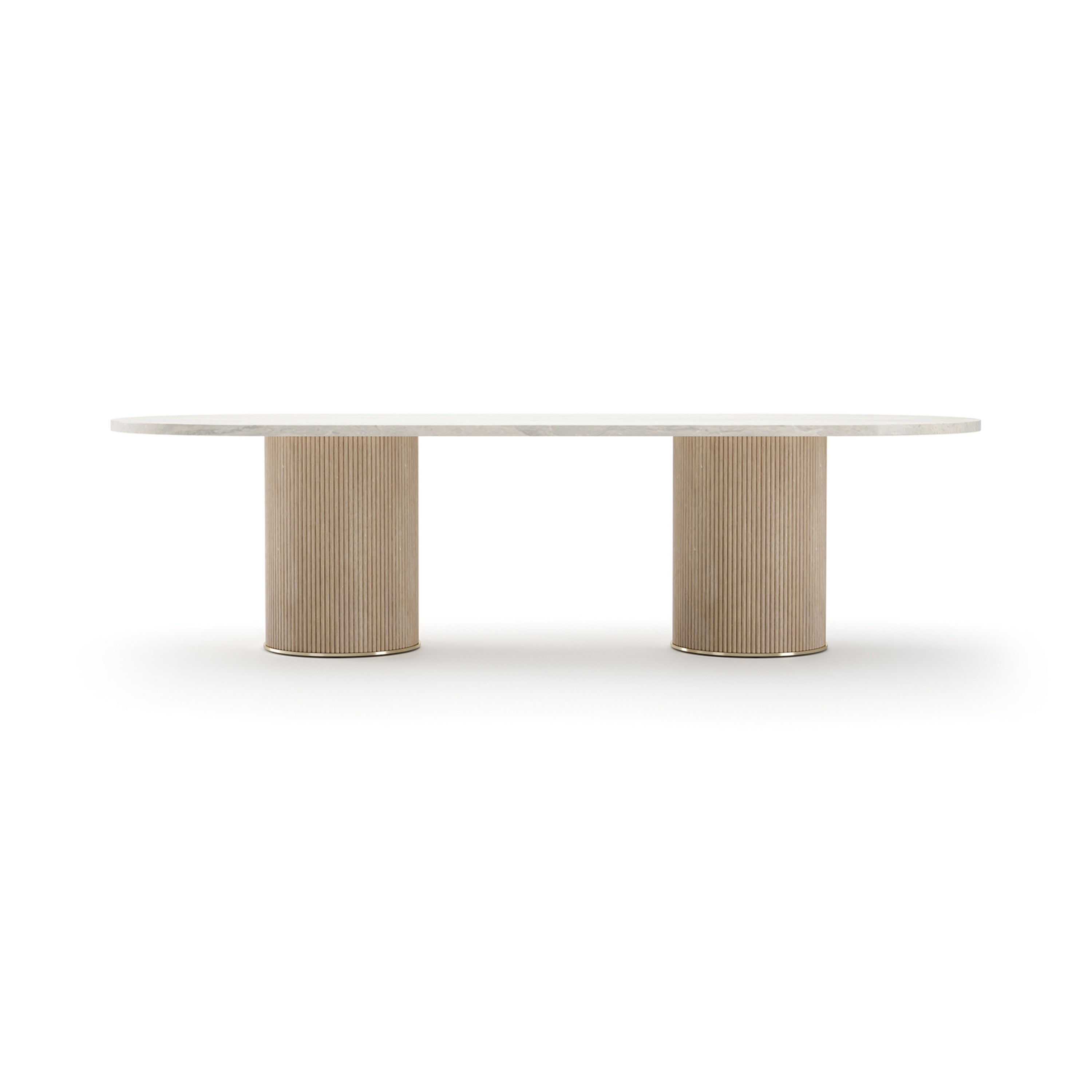 *Rhythm  Oval Stone Top Dining Tbl - main image