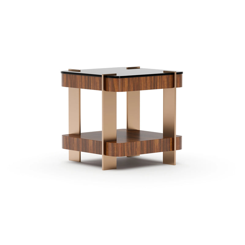 ALTURA GLASS TOP SIDE TABLE