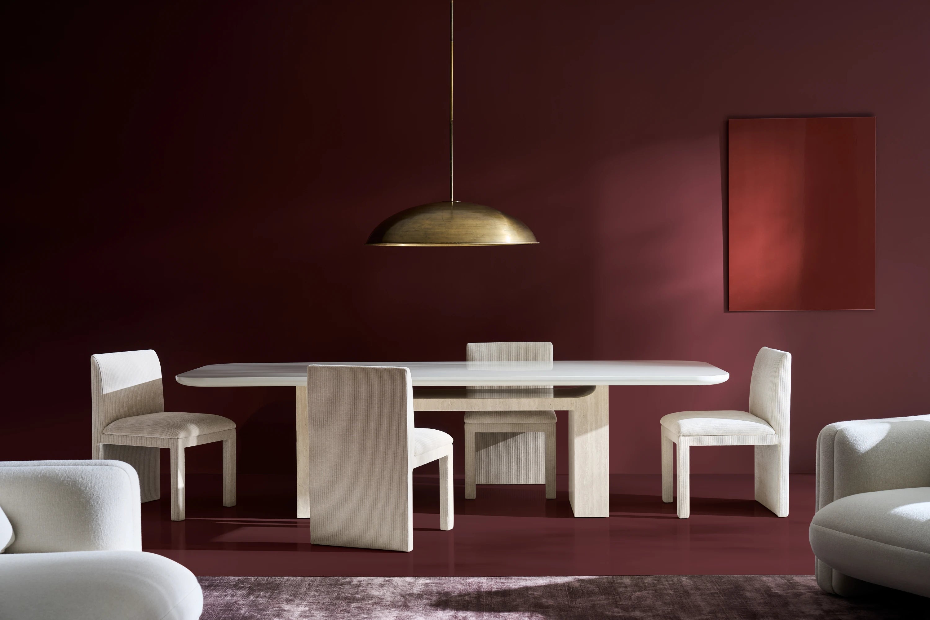 Precipice Uph Dining Chair Oatmeal in room - angle 1