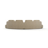 Sasso 2Pc Curved Sofa - Oatmeal - 3rd angle