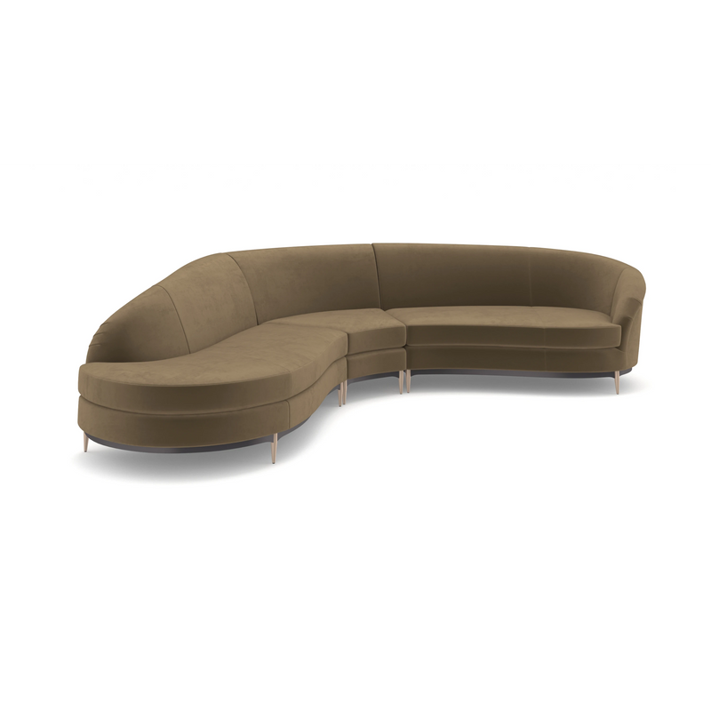 Three'S Company Lf Chaise 3Pc Sec