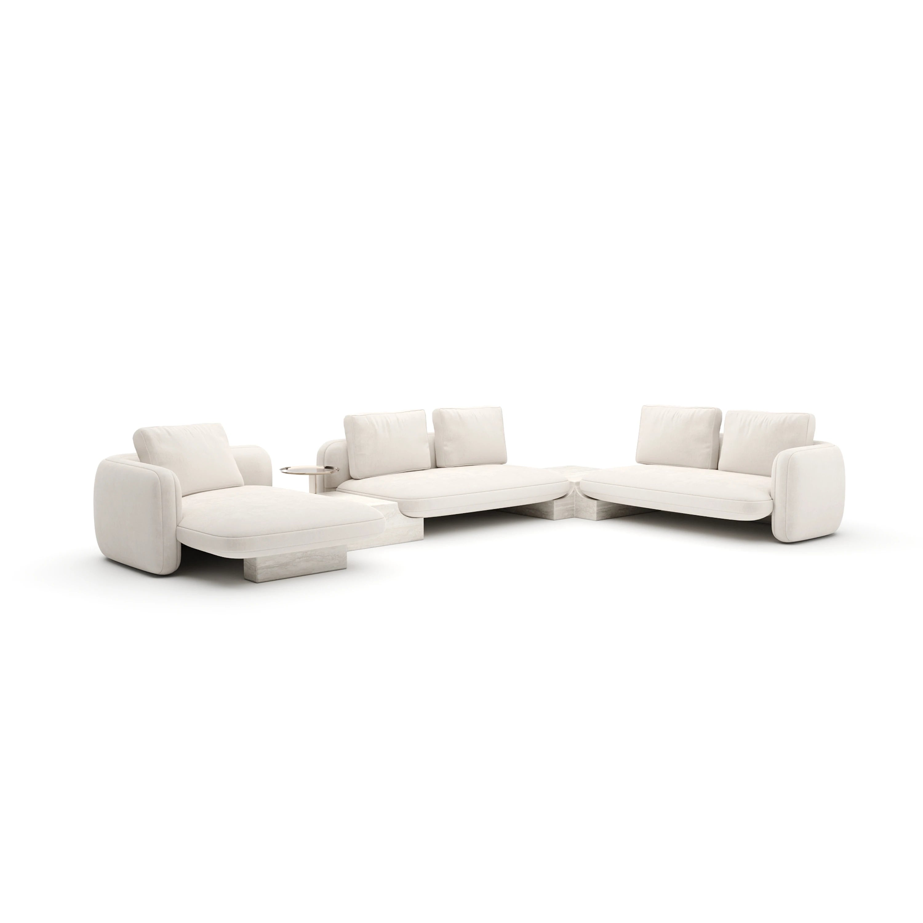Overlap 5Pc Right Sectional Ecru - main image