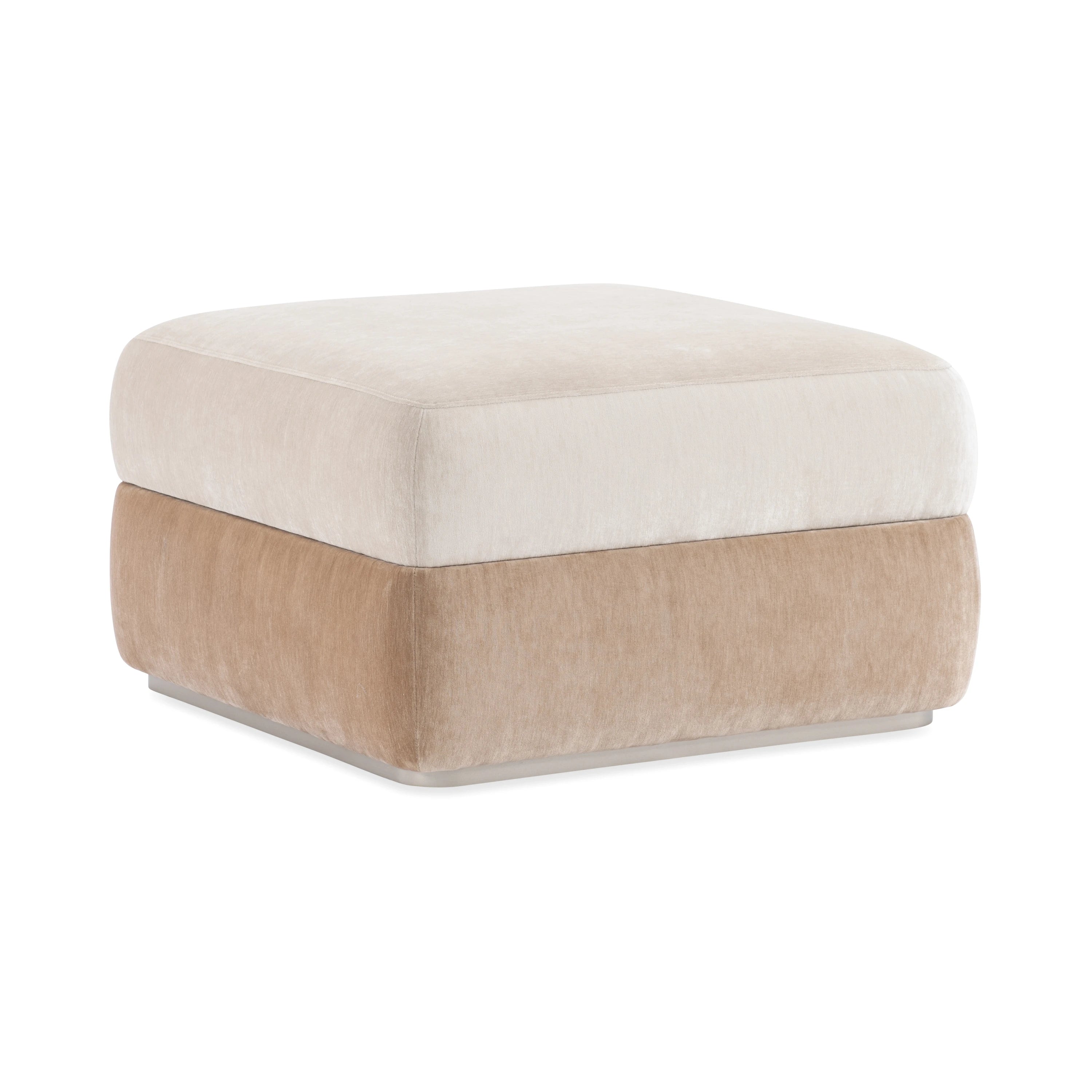 Parity Large Storage Pouf - Ivory - primary image