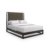 Pinstripe Kg Bed Dark Sr - primary image
