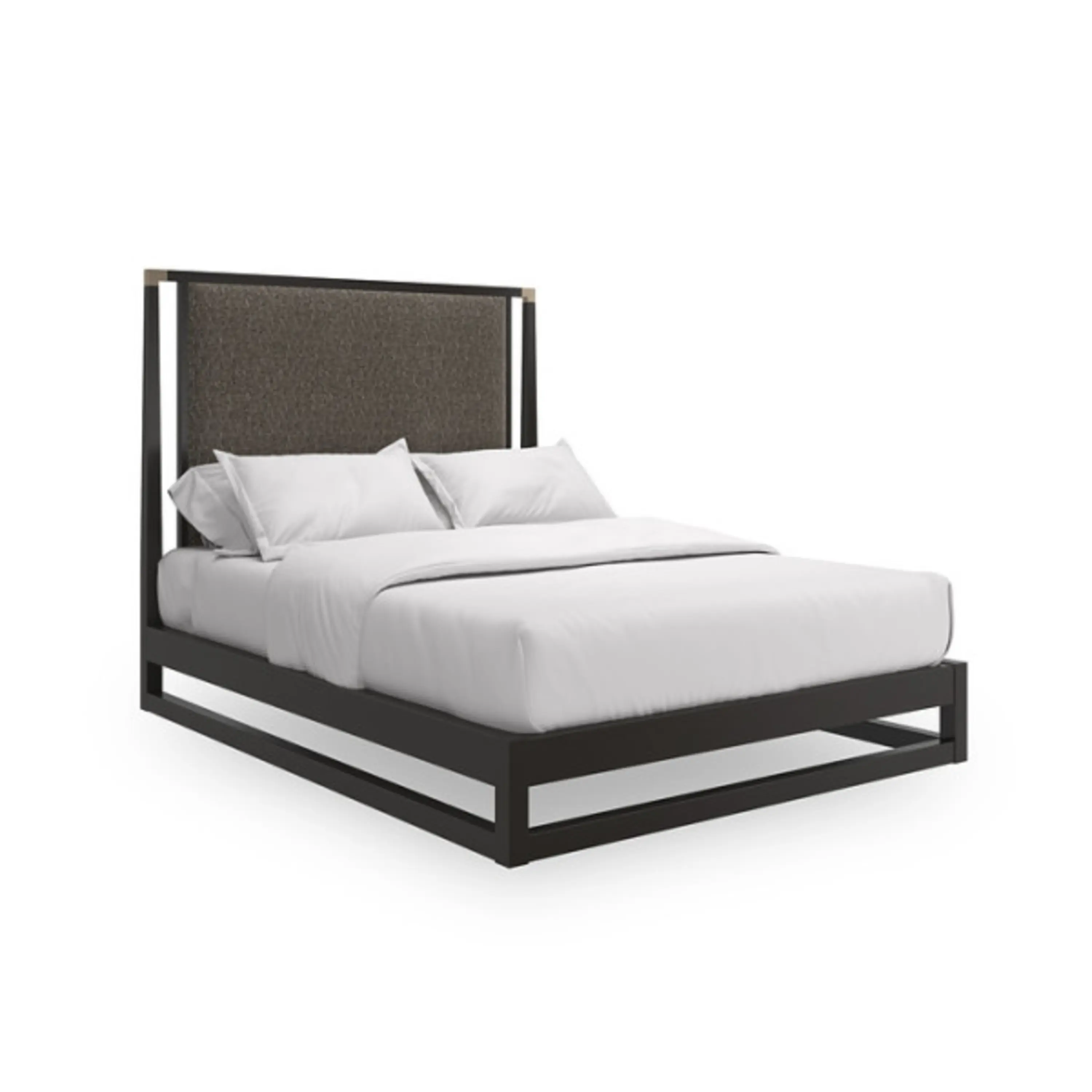 Pinstripe Kg Bed Dark Sr - primary image