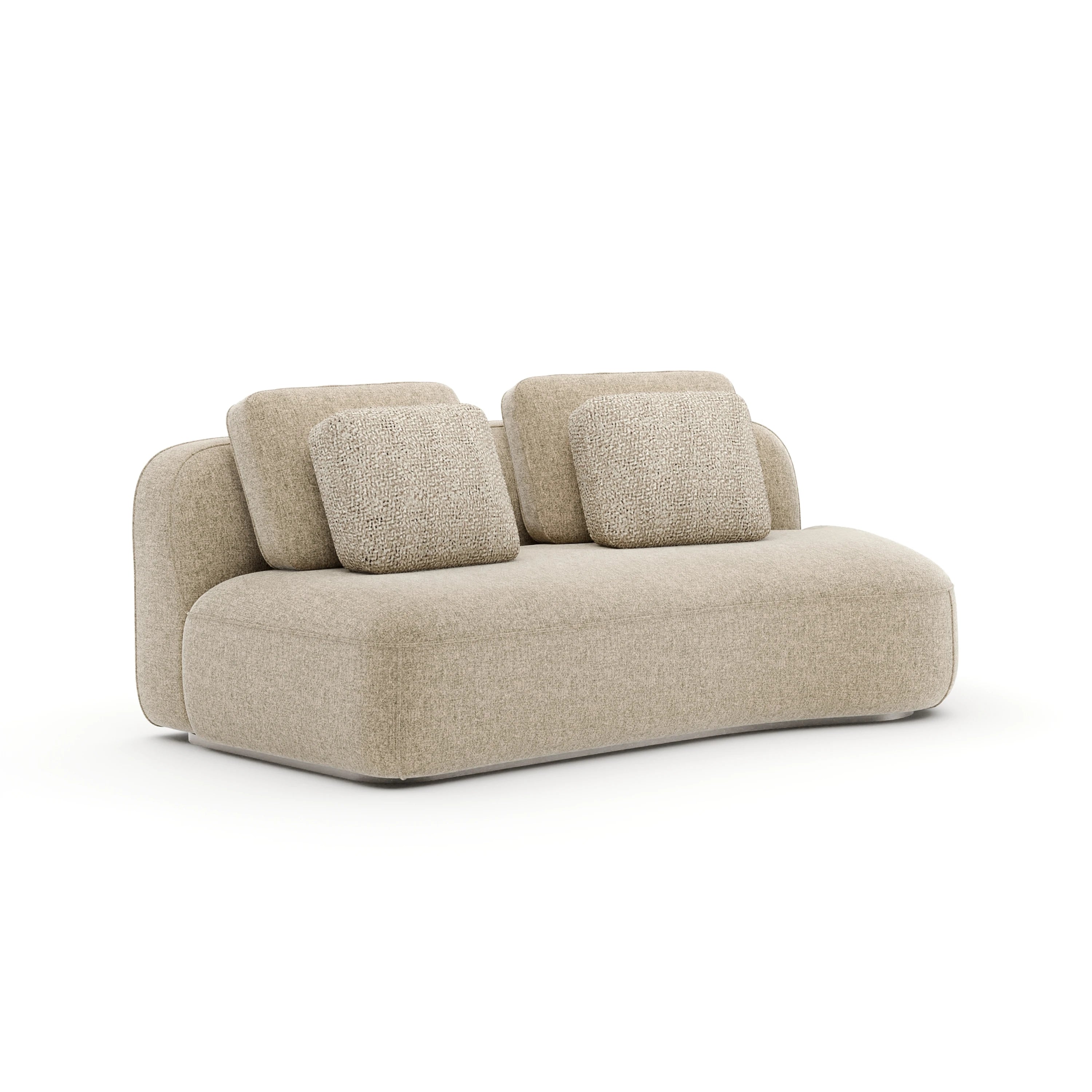 Sasso LAF Armless Loveseat - Oatmeal - primary image