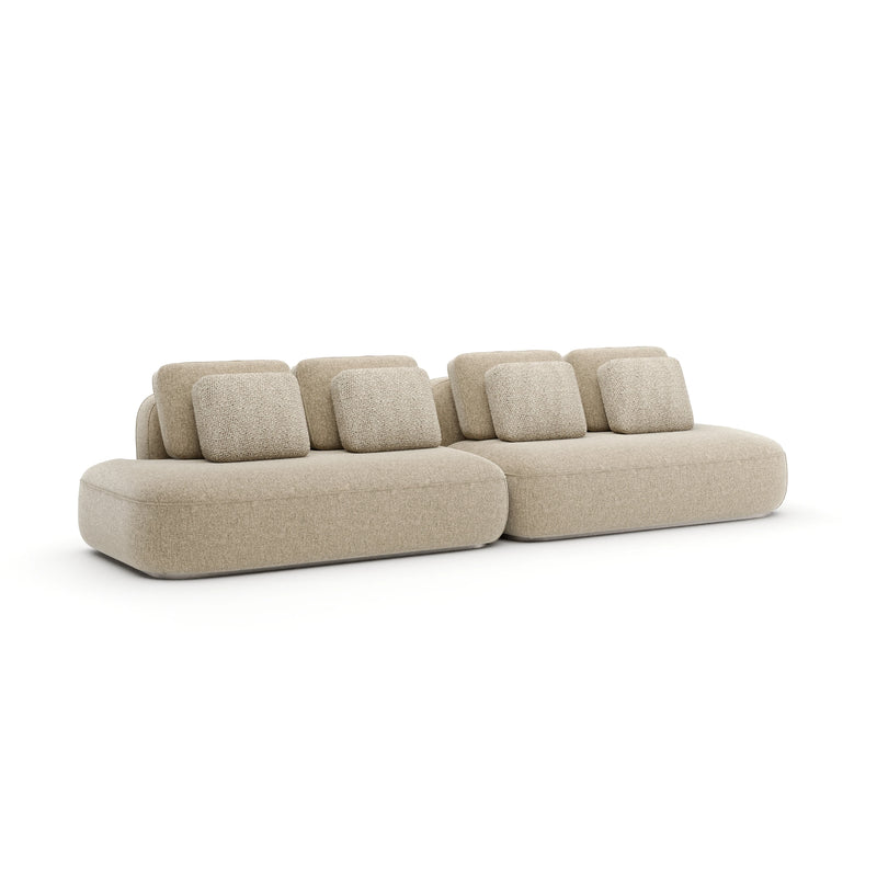 Sasso 2pc Straight Sofa - Oatmeal