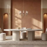 Love Dining Table - Matte Pearl in room - angle 3.0