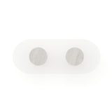 112X44 Oval Clear Glass Top - 4th angle