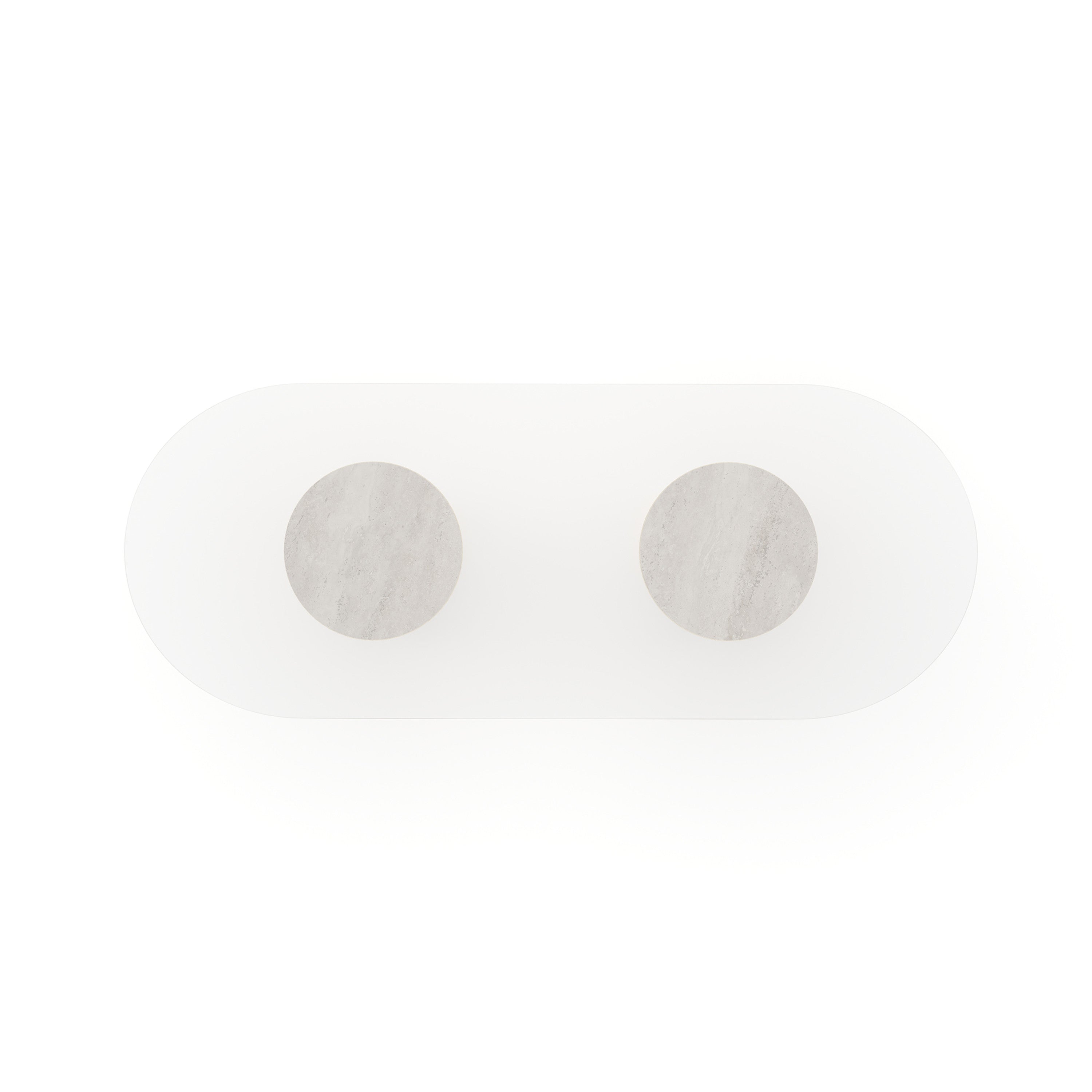 112X44 Oval Clear Glass Top - 4th angle