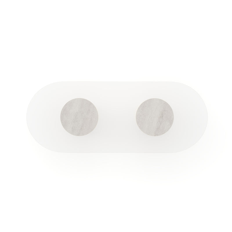 Rhythm Oval Glass Top Dining Table