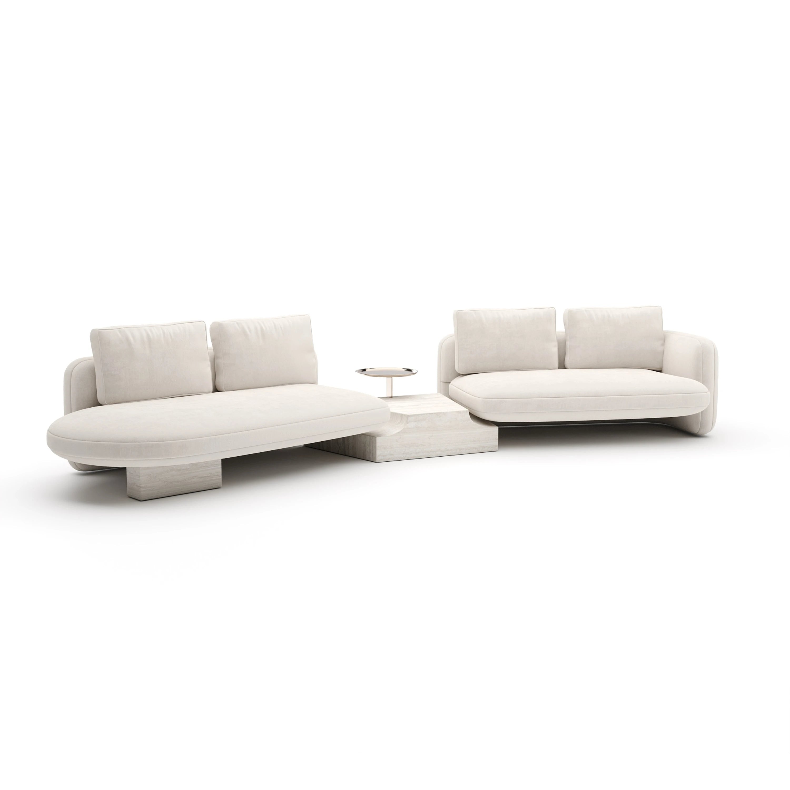 Overlap Left Bumper Sectional Ecru - main image