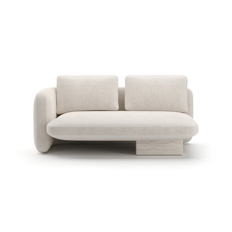 Overlap Laf Loveseat Ecru