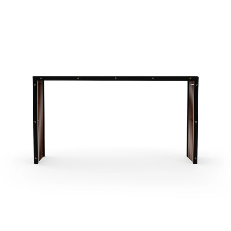 PINSTRIPE DARK CONSOLE TABLE