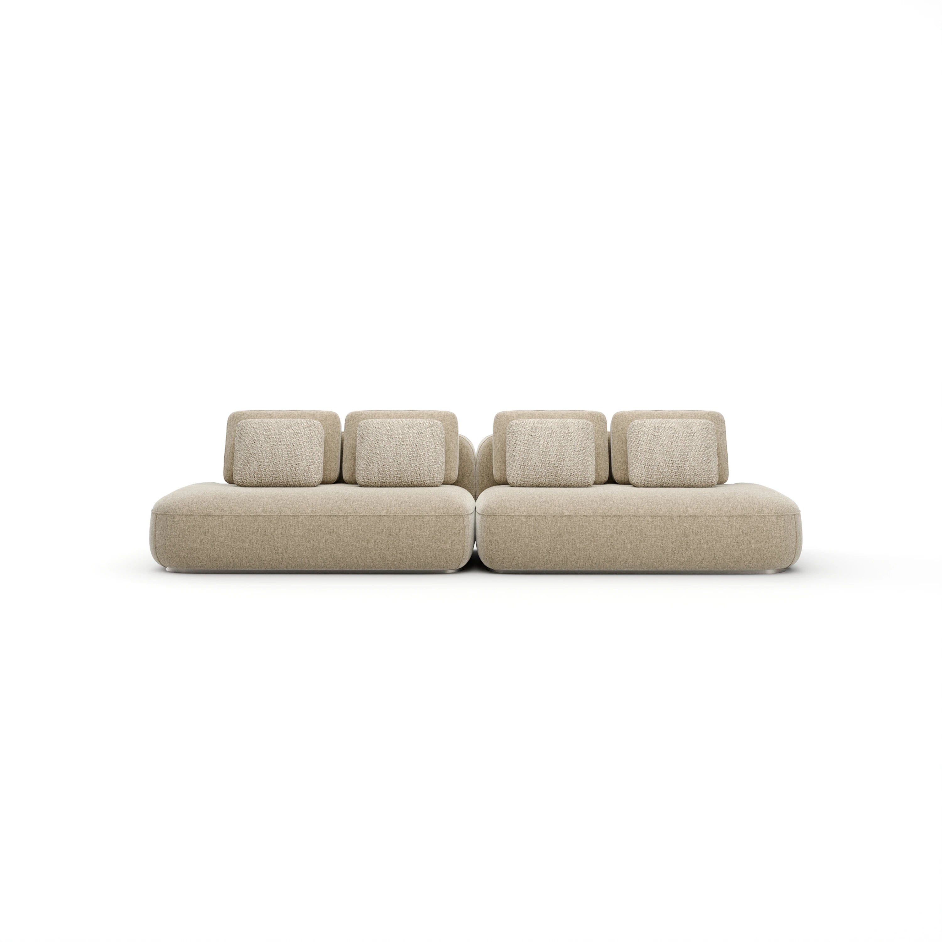 Sasso 2Pc Straight Sofa - Oatmeal - primary image sku=UPH-426-SEC4-B