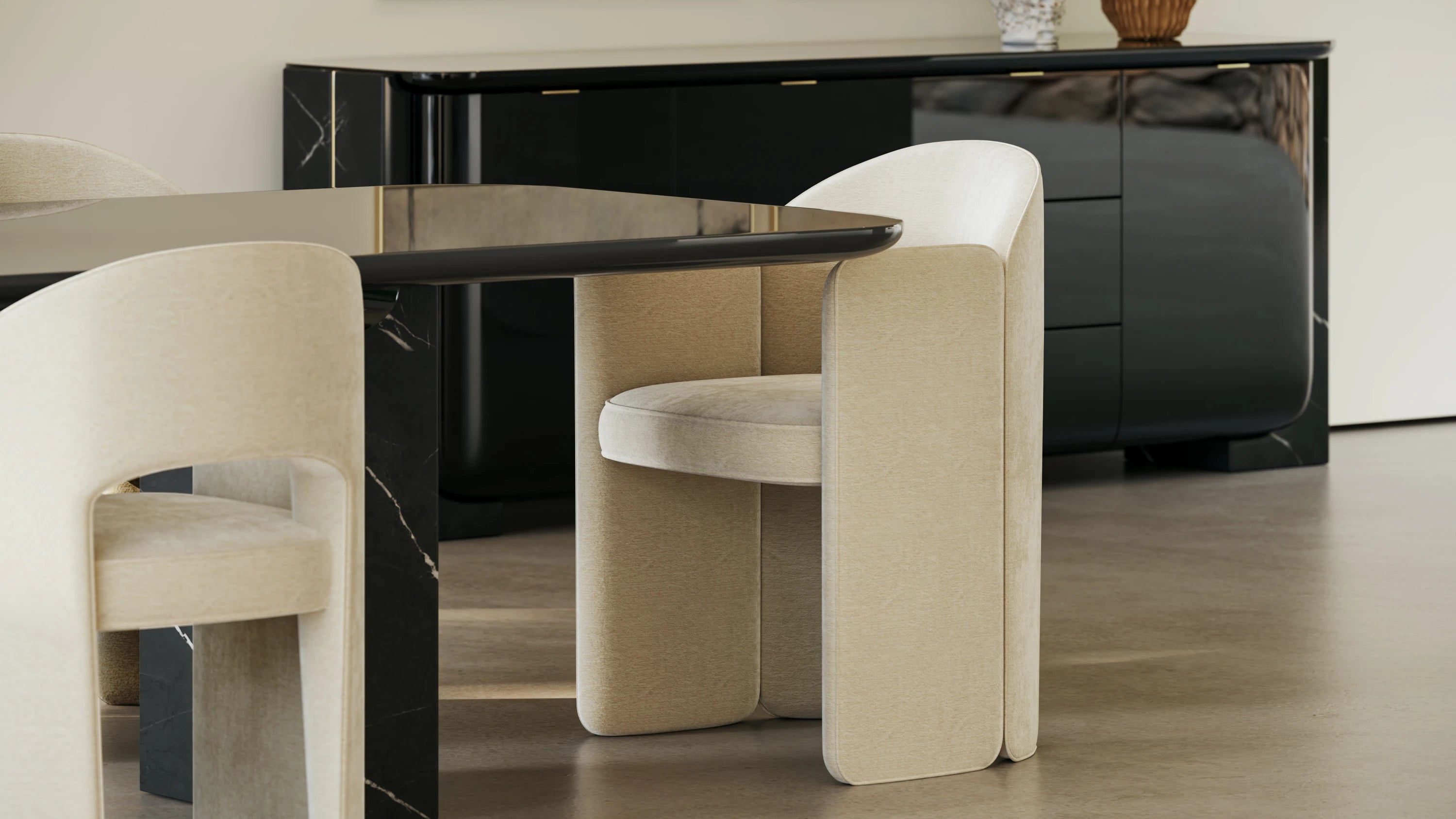 Overlap Rectangle Dining Table Dark - detail 3.0