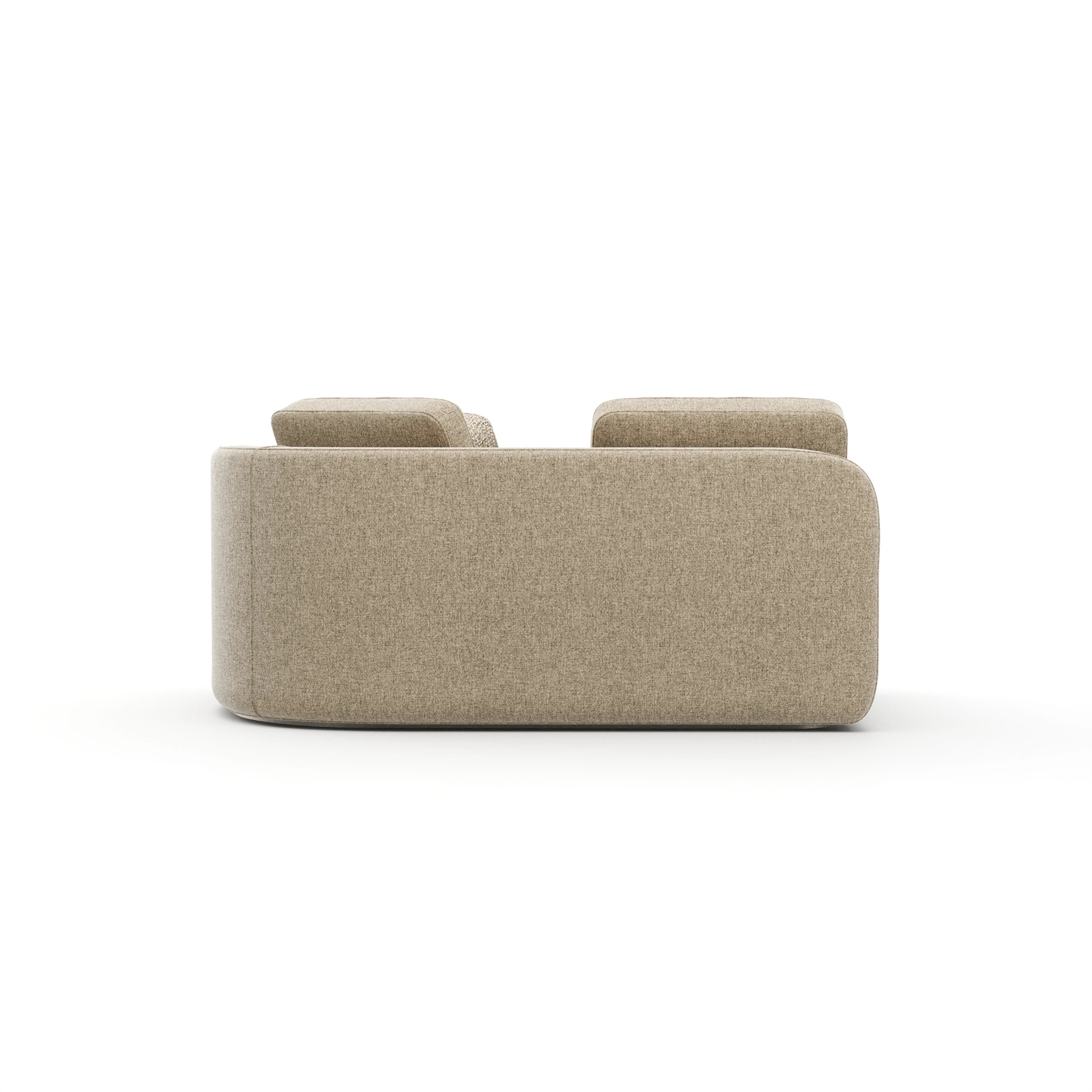 Sasso Raf Loveseat - Oatmeal - 3rd angle