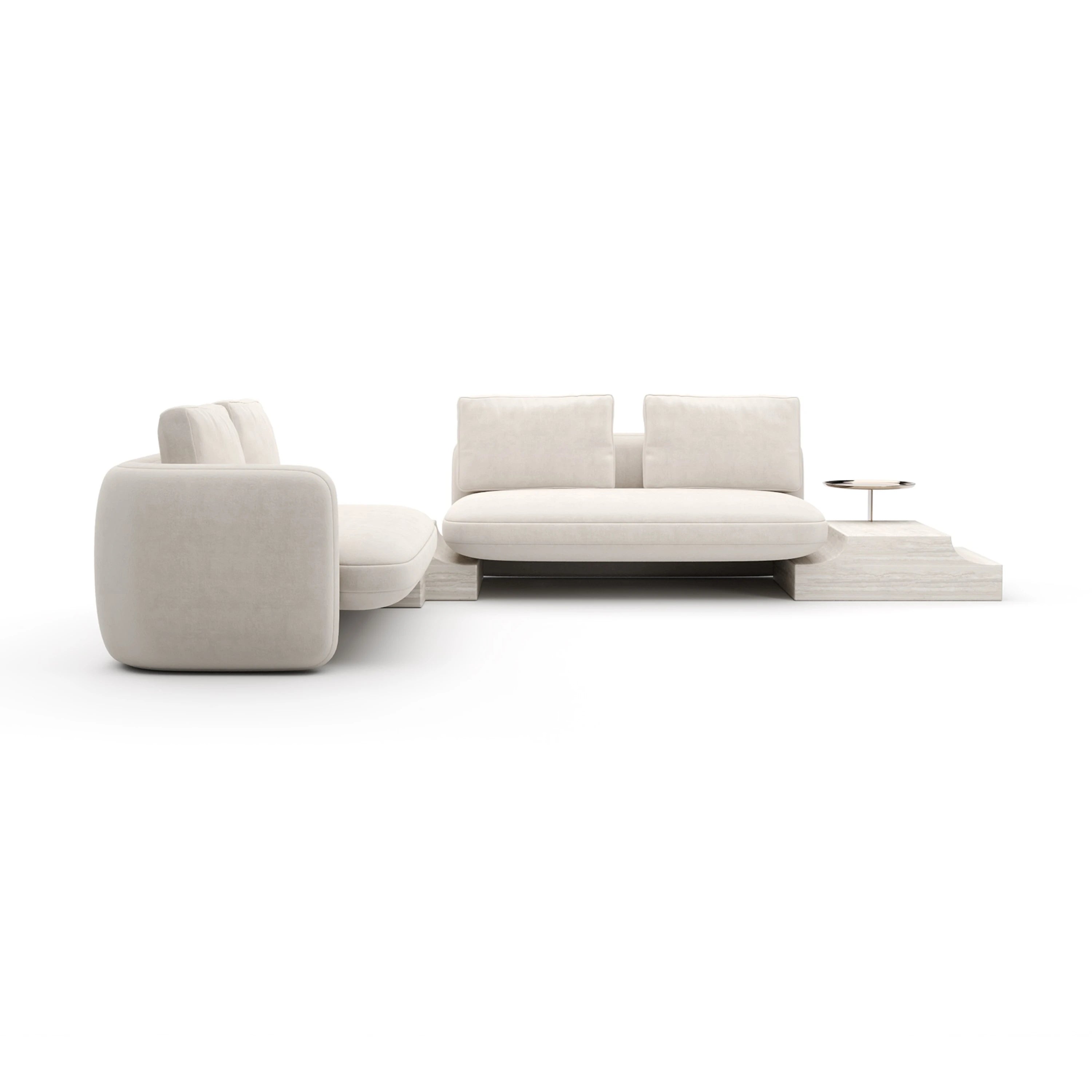 Overlap Wedge Sectional Ecru - 2nd angle