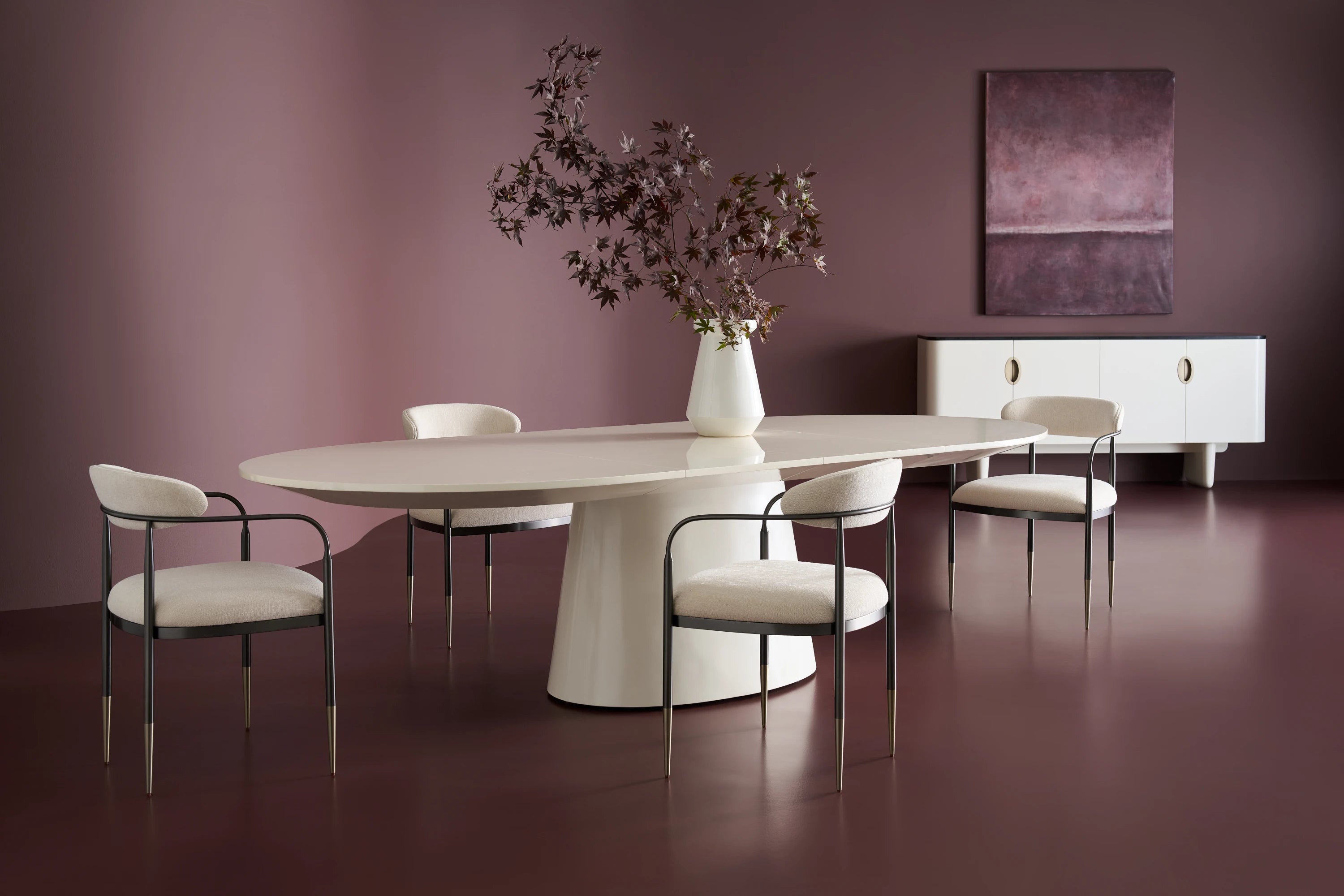 Paragon Dining Table - Blanc in room - angle 1