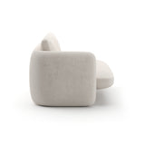 Overlap Laf Loveseat Ecru - 3rd angle