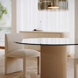 Rhythm Round Glass Top Dining Tbl - detail 2.0