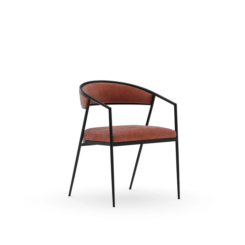 Dario Chocolate Arm Chair - Rouge