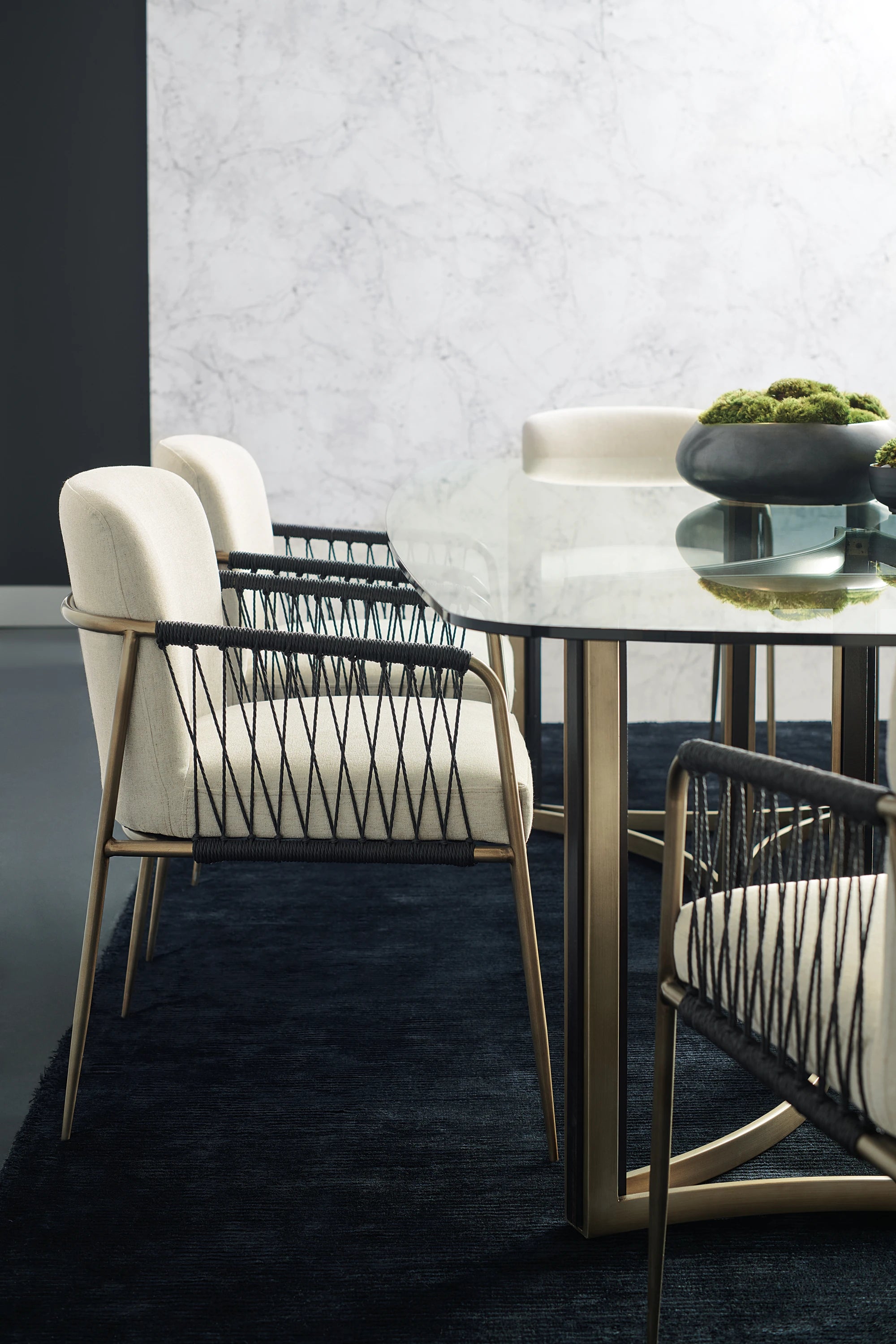 Remix Woven Dining Chair in room - angle 1