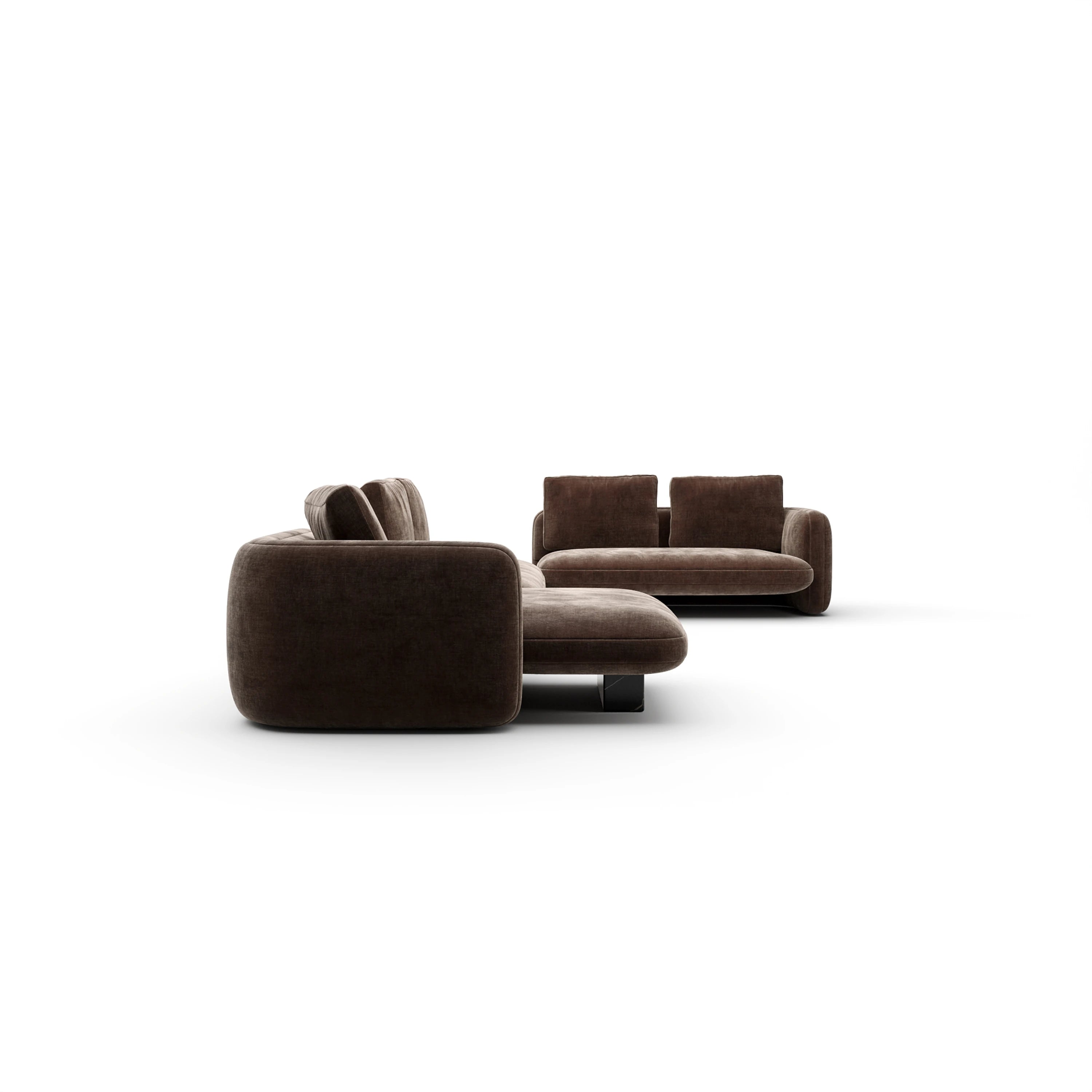 Overlap 5Pc Right Sectional Dark Taupe - 2nd angle