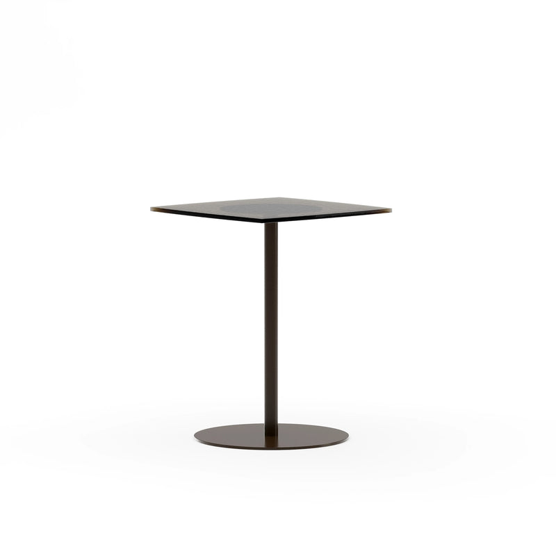 Resurface Bronze Glass Ped Side Table